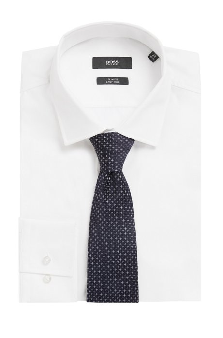 Stropdas van zijde met diagonale strepen