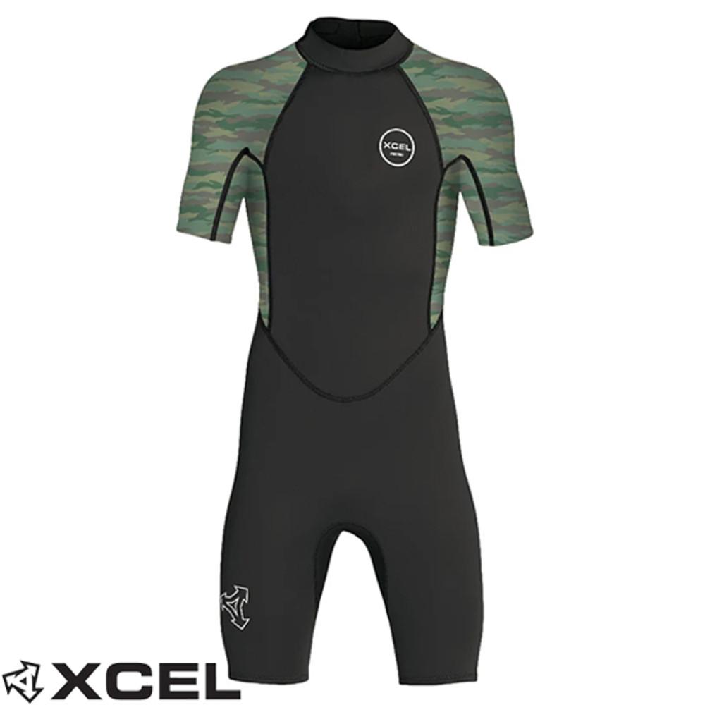 XCEL | Youth Axis Springsuit 2mm | Back Zip | Blue | Boys Surfing Wetsuit | Kids Surf Wetsuit | Springy