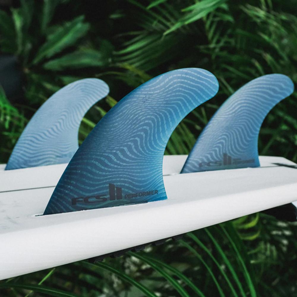 FCSII Performer | Thruster 3 Fin Set | Neo Glass Eco | All Round FCS 2 Surfboard Fin |