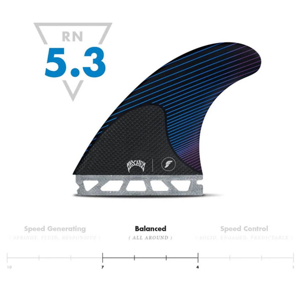 Futures | Mayhem Large | Thruster 3 Fin Set | Suits Surfers 80kg+ | Suits Beachbreaks