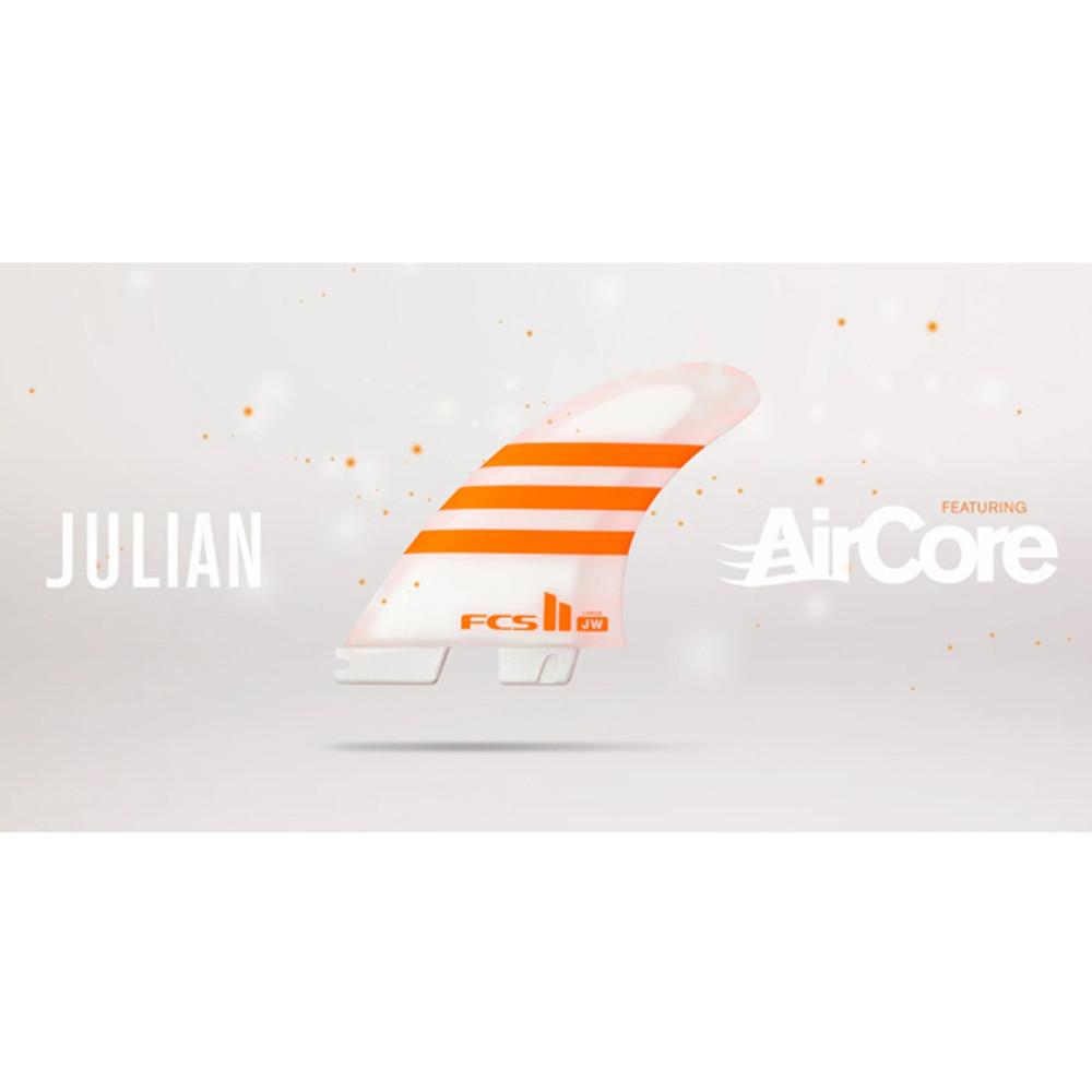 FCSII JW Julian Wilson | Large | Thruster (3) Fin Set | Performance Core | Athlete Series FCS Surfing Fins | Super Responsive