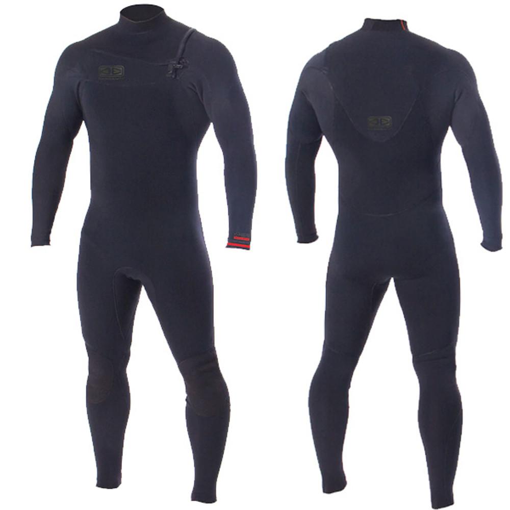 Ocean and Earth Double Black Steamer 4:3mm | Chest Zip | Black