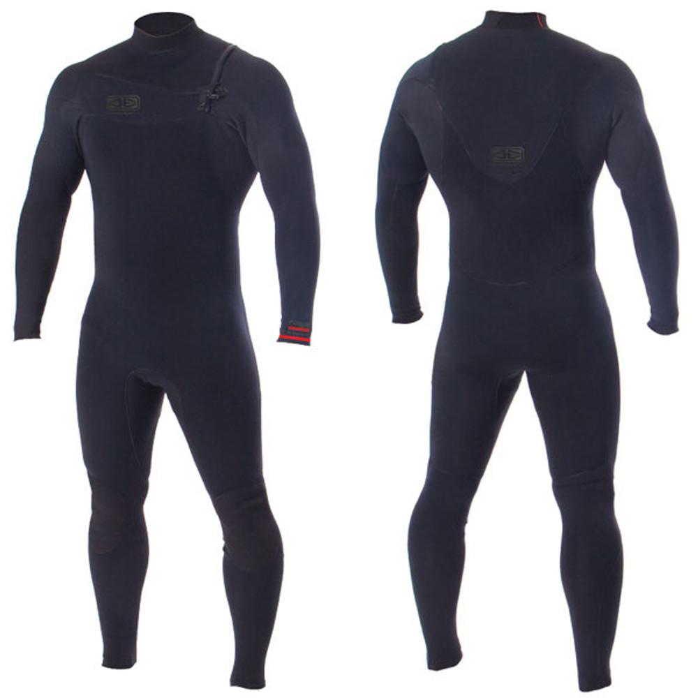 Double Black Wetsuit Steamer 3:2mm | Chest Zip | Ocean and Earth | Full Surfing Wettie