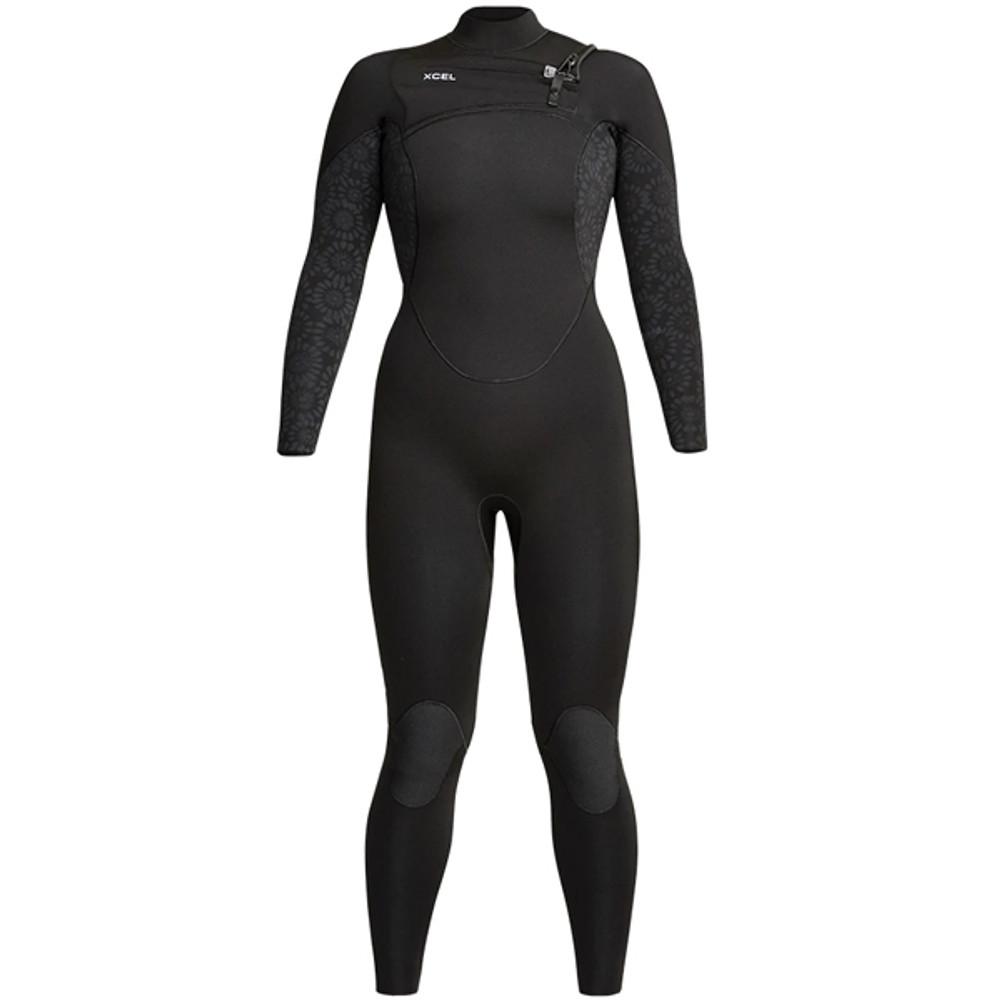 XCEL Womens Comp 3:2mm Steamer Surfing Wetsuit | Chest Zip | Ladies Full Wetsuit | Flexible, Light and Soft