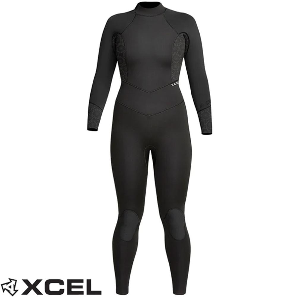 XCEL | Womens Axis Steamer Wetsuit 3/2mm | Ladies Surfing Wetsuit | Back Zip Easy Entry | Ladies Full Surf Wetsuit |
