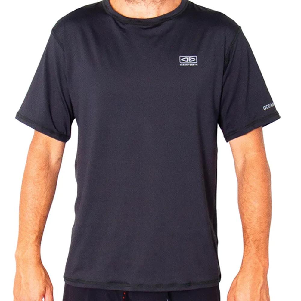 Ocean and Earth | Surf Shirt Graphite | Short Sleeve | Rash Vest | Loose Fit | Beach and Water Activities