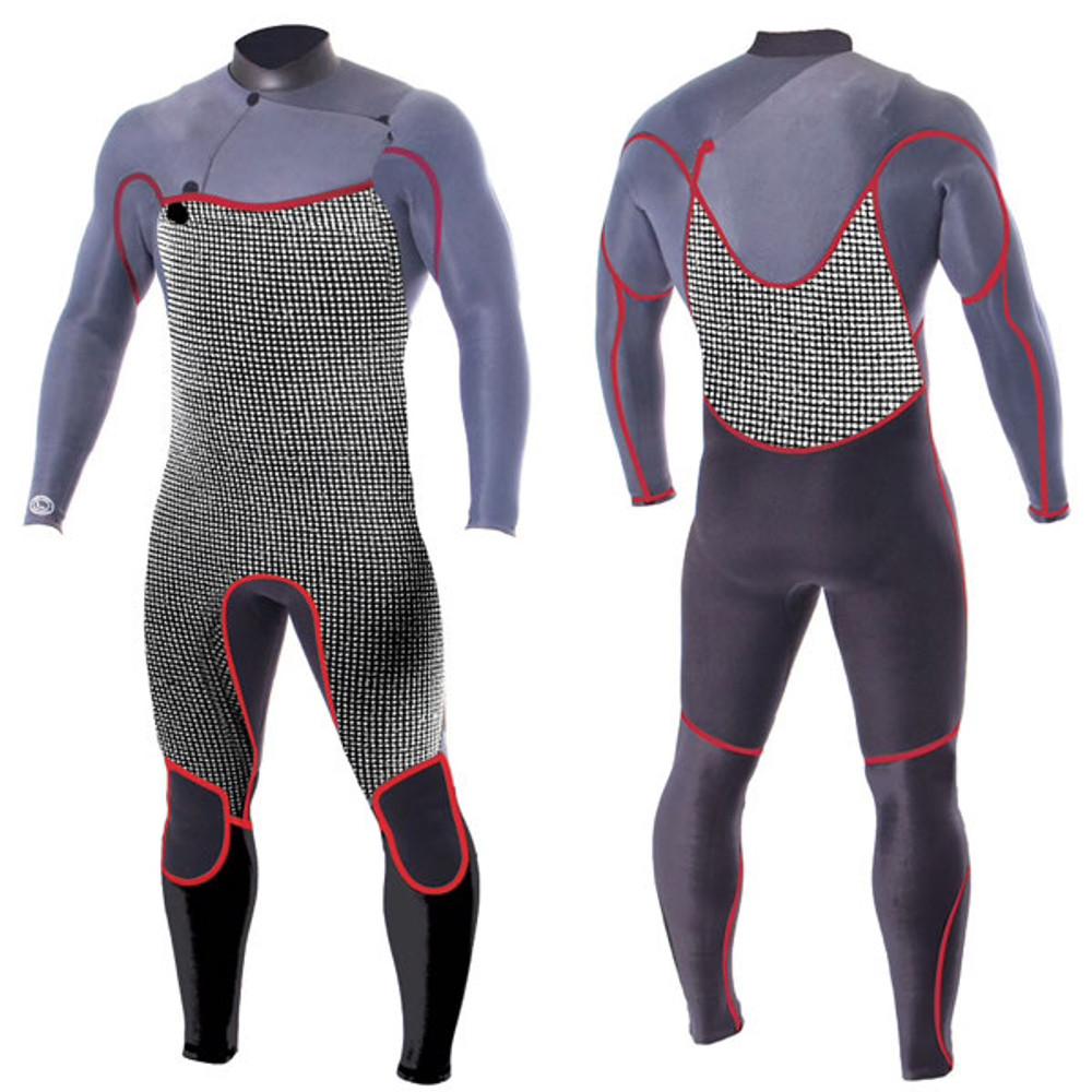 Double Black Wetsuit Steamer 3:2mm | Chest Zip | Ocean and Earth | Full Surfing Wettie