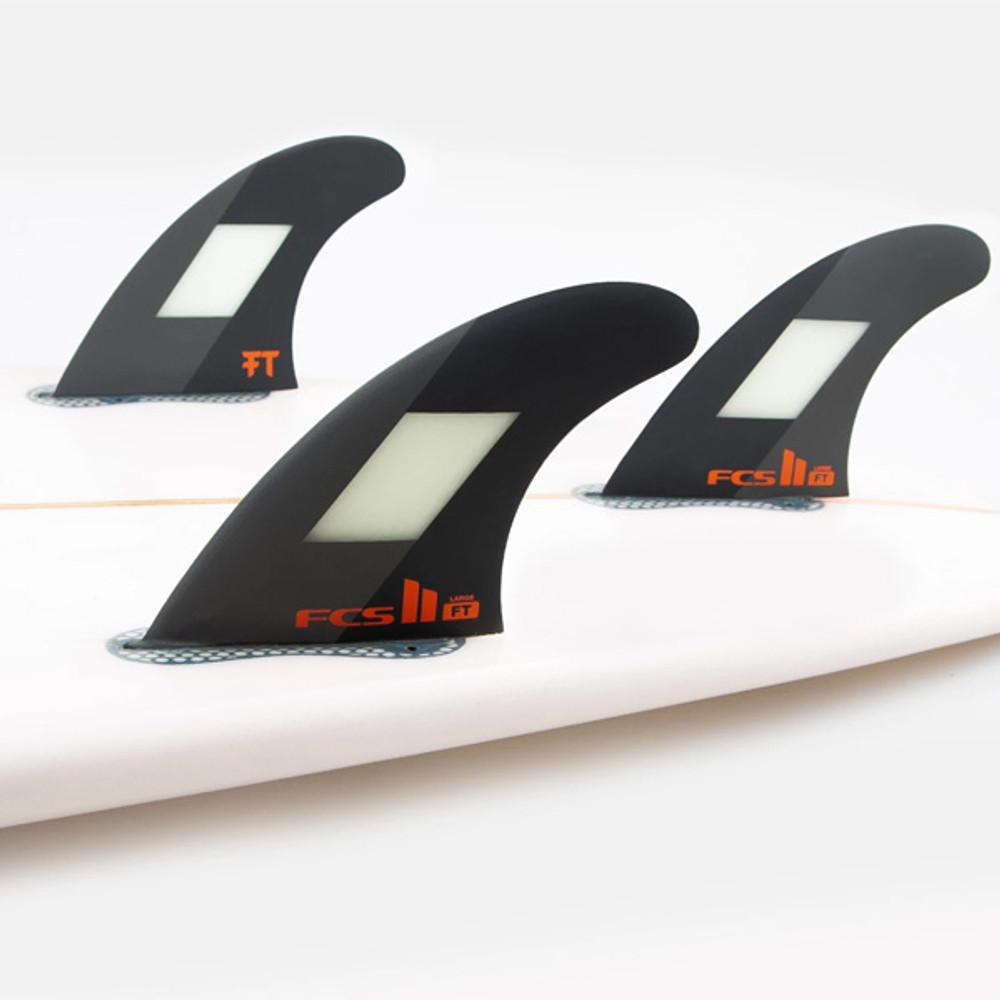 FCSII Filipe Toledo | Thruster 3 Fin Set | Performance Air Core | FCS 2 | Ultra Light Fins For Fast Progressive Surfing