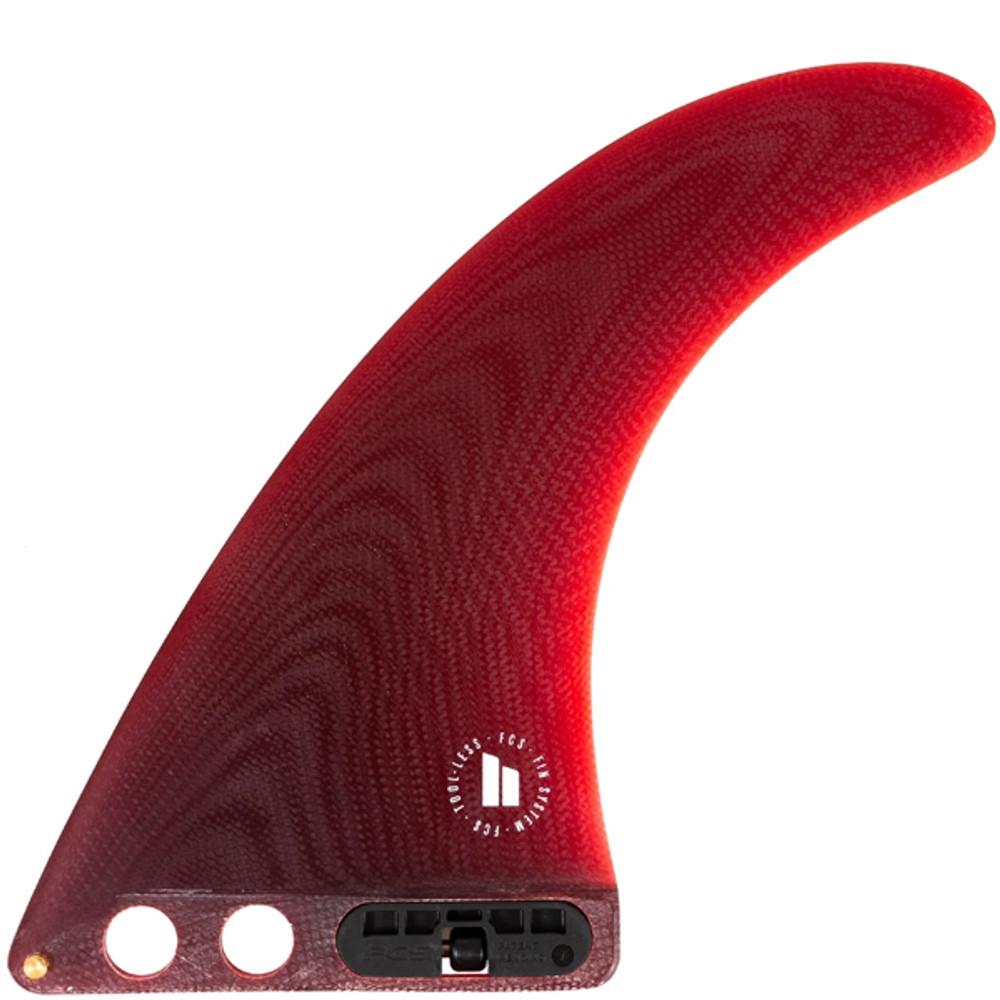 FCSII Connect | Longboard Fin | Red | Performance Glass | Single Fin For Malibu